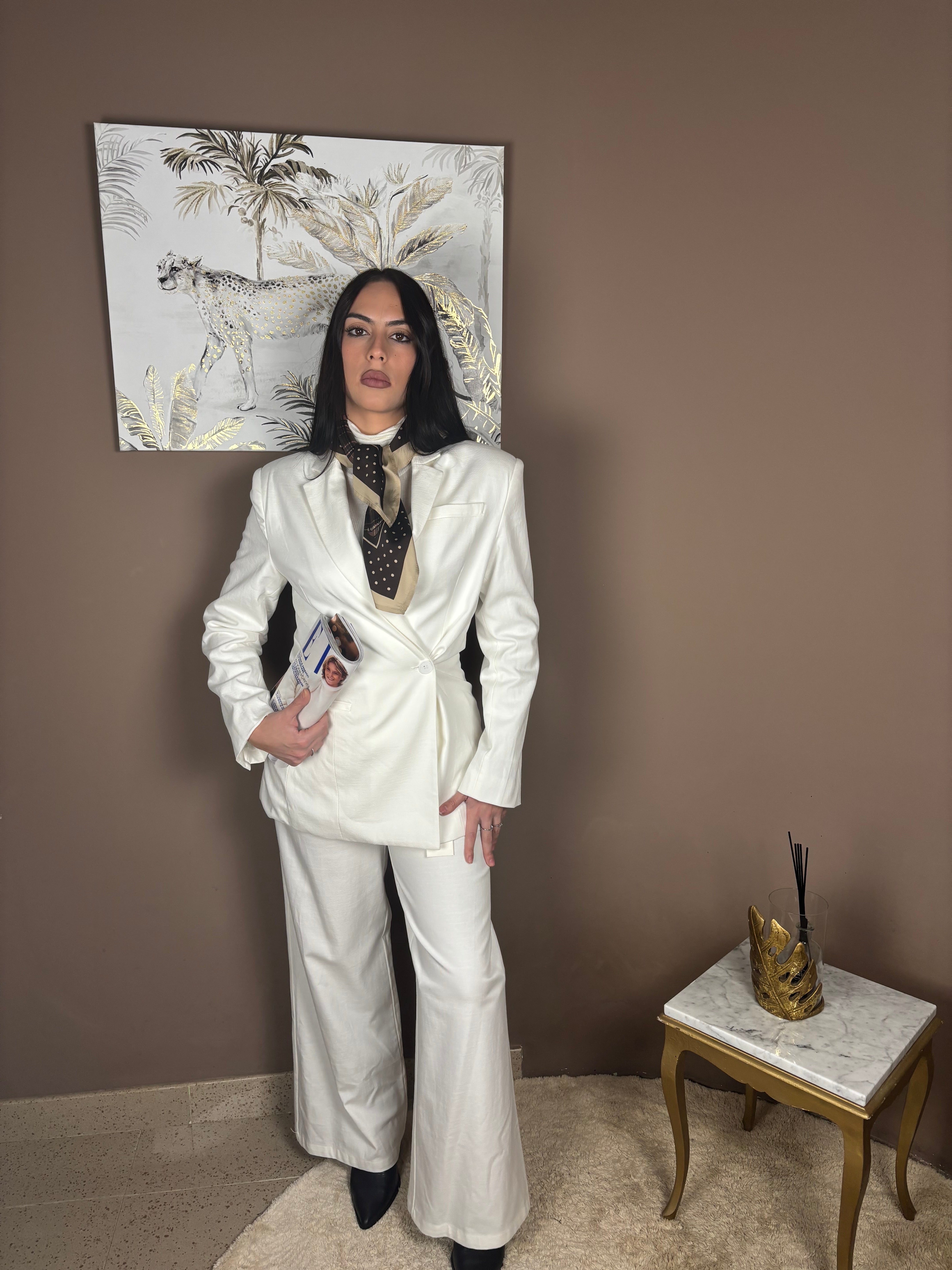 Blazer con collo a revers