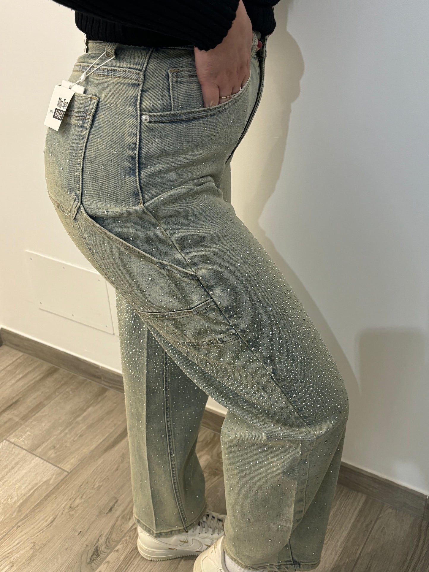 Jeans baggy shine