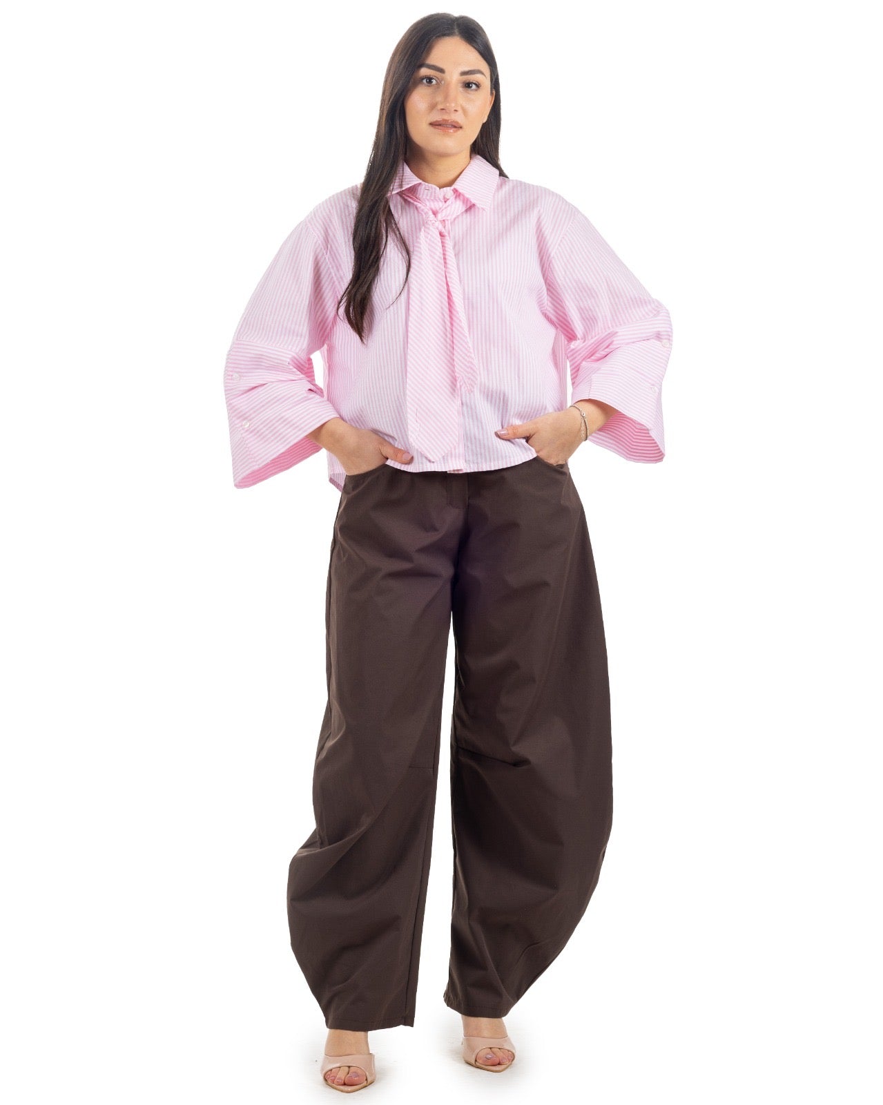 Pantaloni balloon in cotone