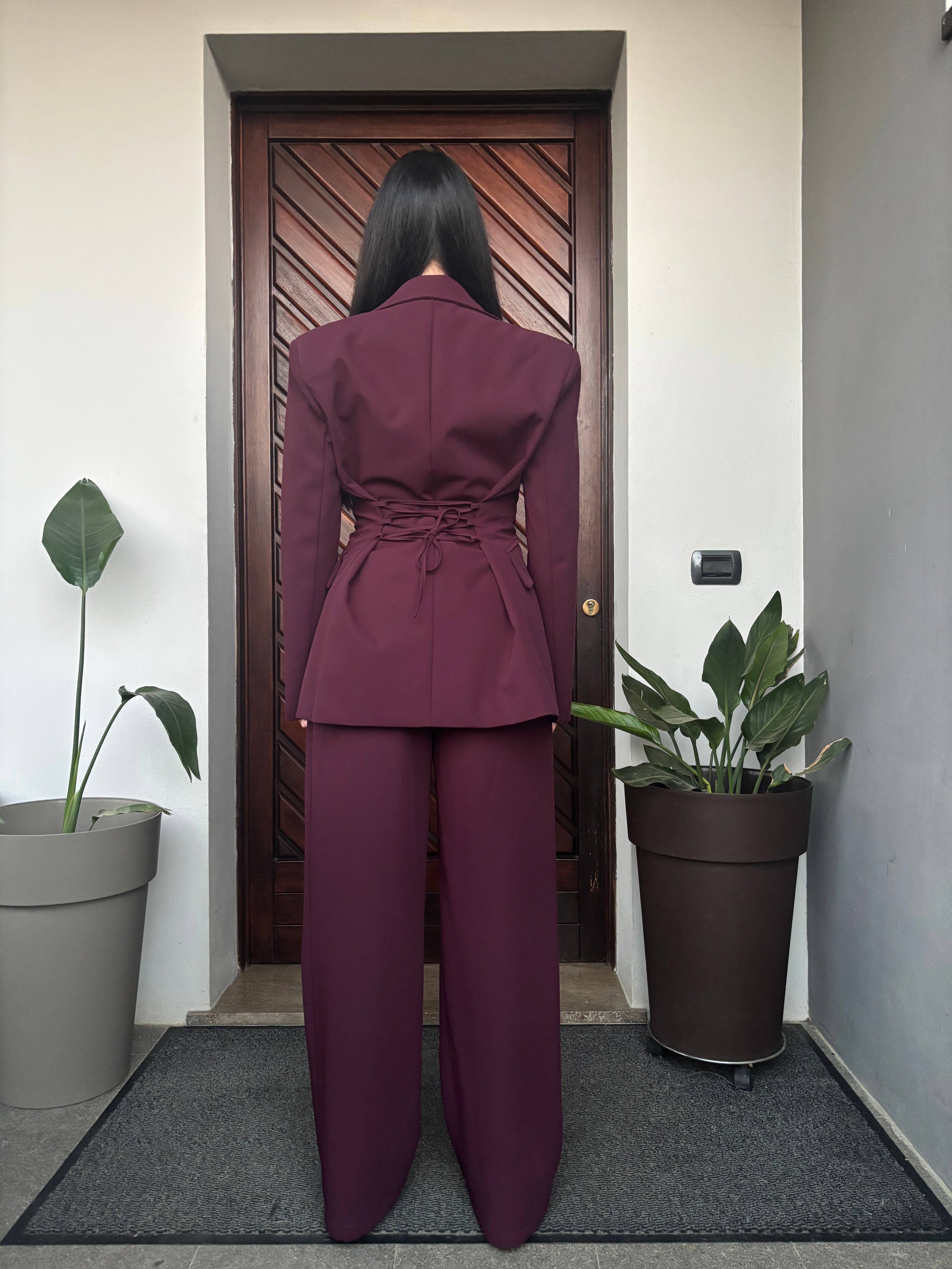 Tailleur bordeaux