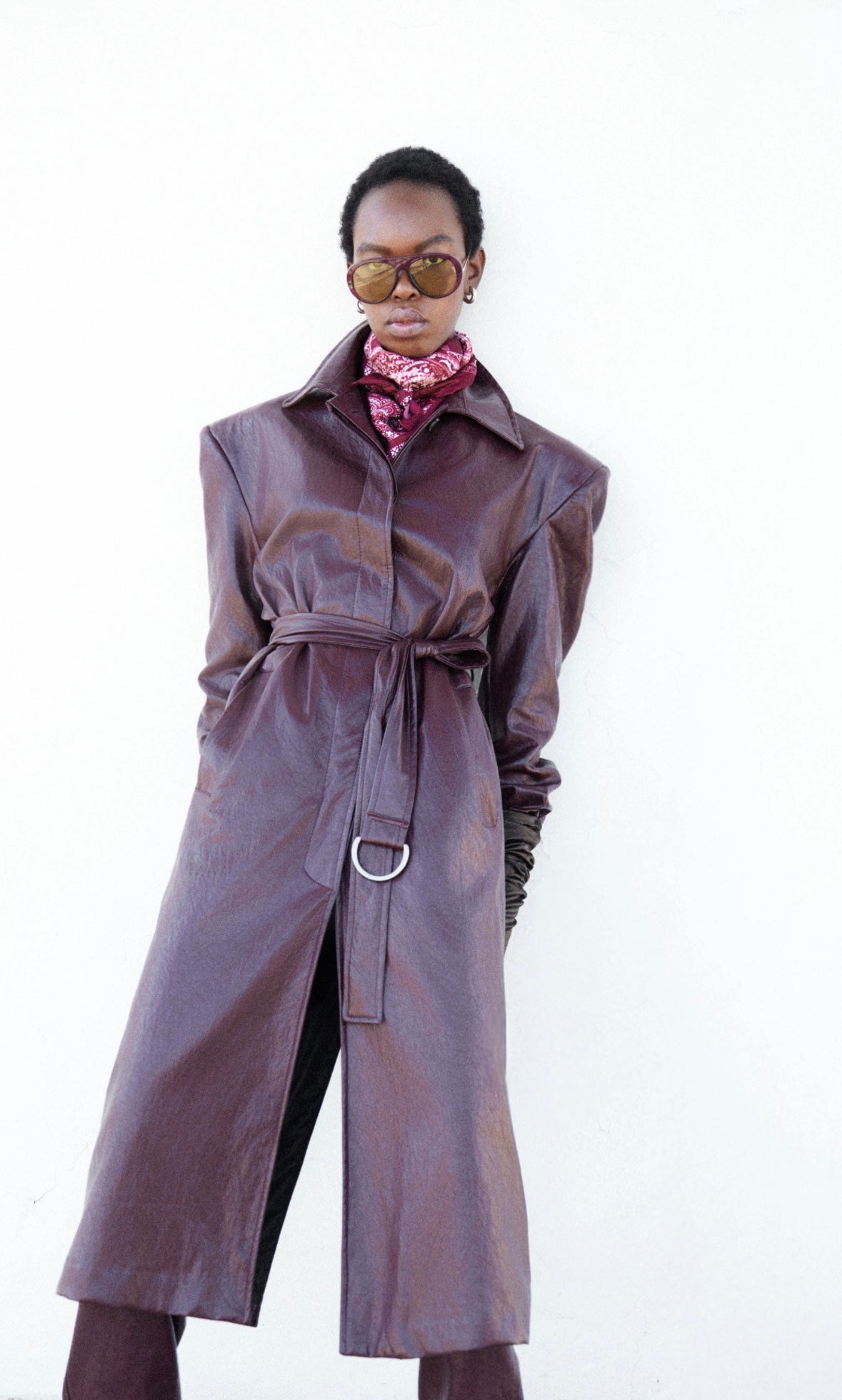 Trench bordeaux