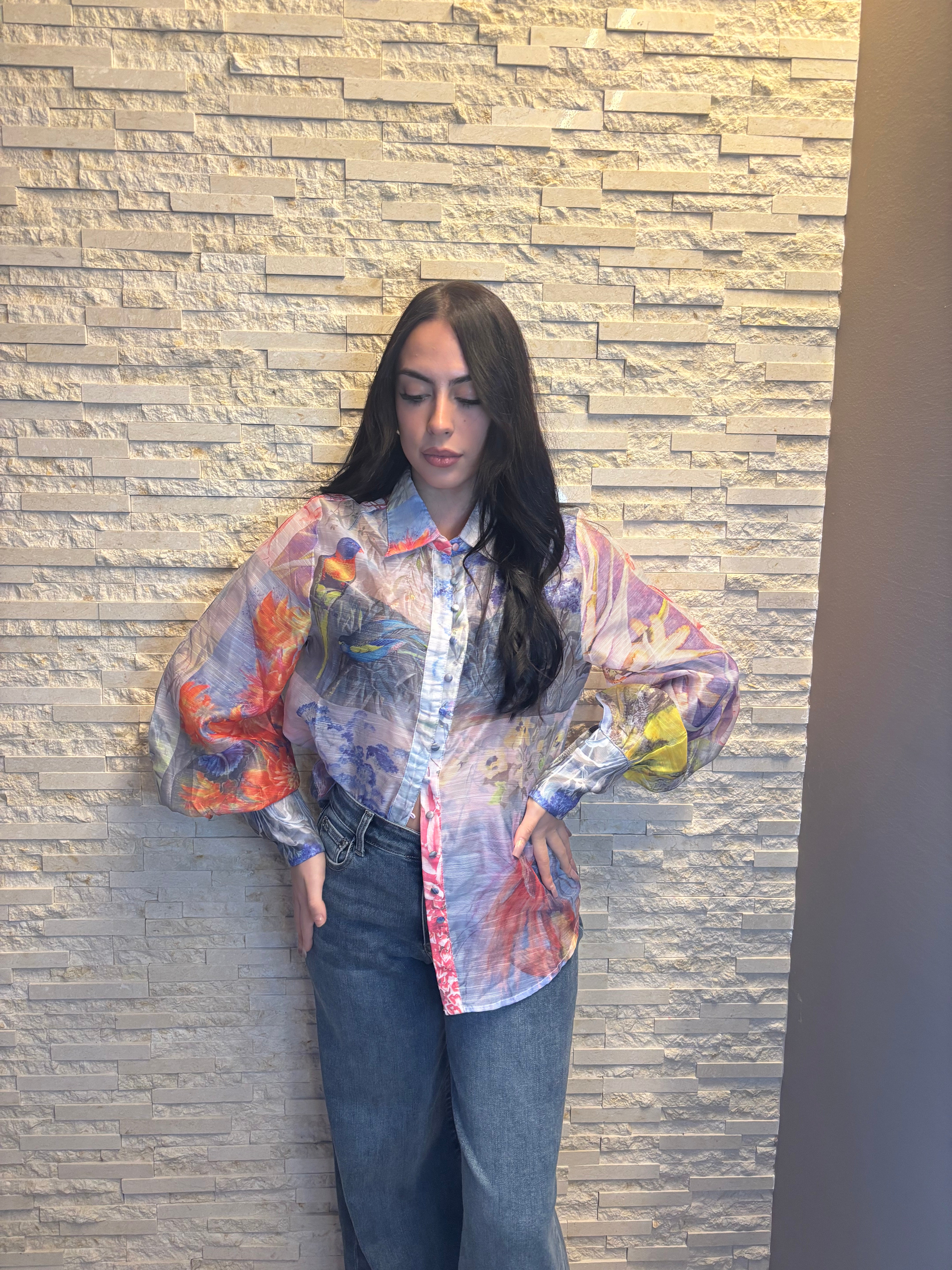 Camicetta over stampata